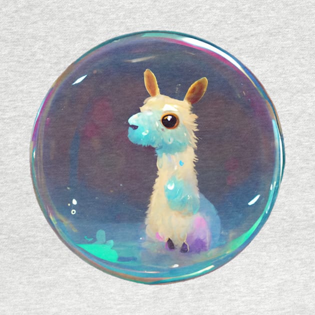 Cute llama in a bubble by Starbuck1992